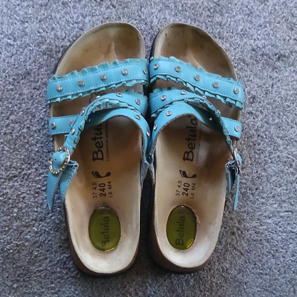 BERKENSTOCK TURQUOISE BLUE SANDALS